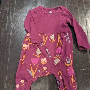 Tea Collection Purple Floral Romper